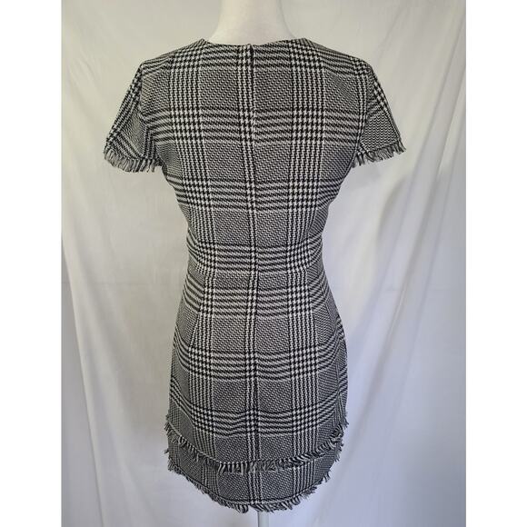 Lovers + Friends Houndstooth Black White Zander Mini Dress Small - Picture 6 of 7